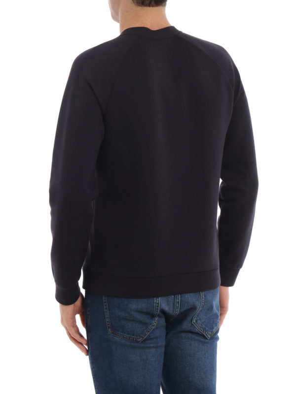 Felpa con logo in morbido jersey shop online: GIORGIO ARMANI