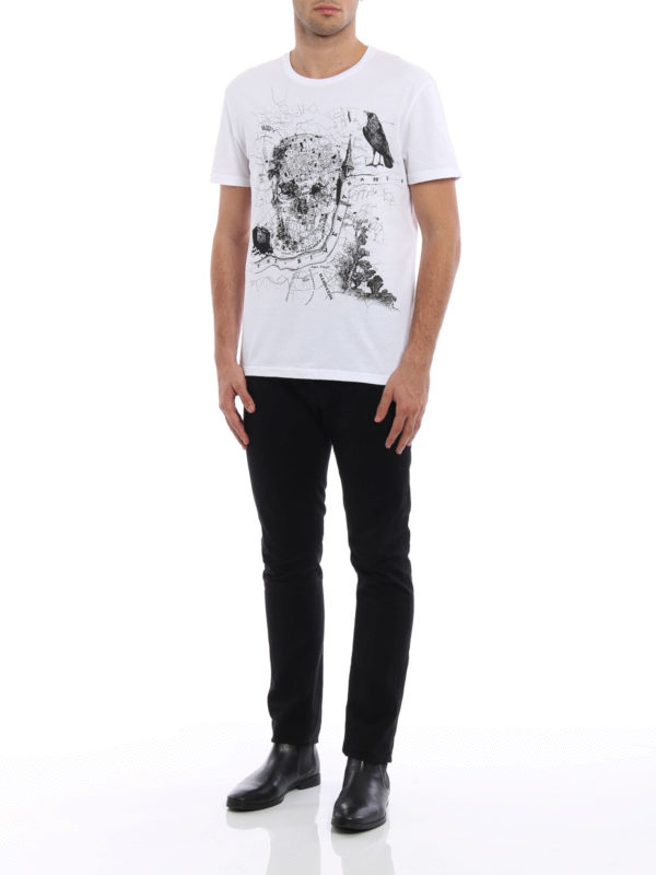 London Map print T-shirt shop online: ALEXANDER MCQUEEN