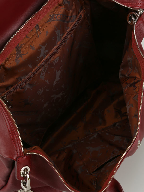 LONGCHAMP buy online Le Pliage large red leather hand bag