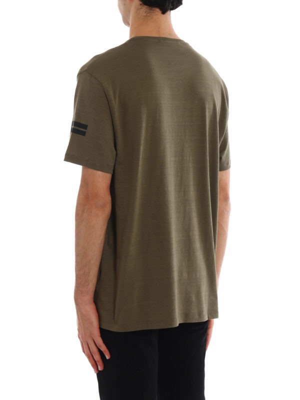 T-shirt verde con loose regular fit shop online: NEIL BARRETT