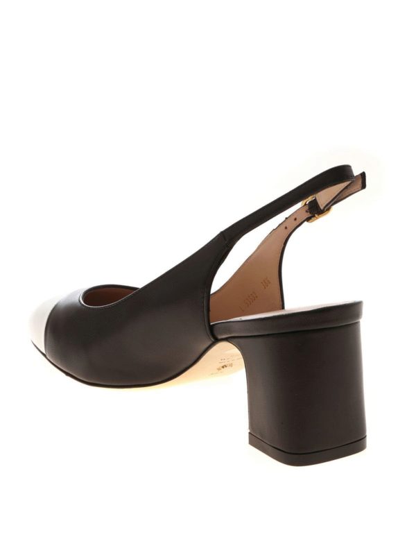 Loraina slingbacks in black and white shop online: Stuart Weitzman