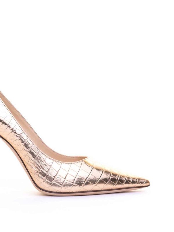 Love 100 pumps in gold color shop online: JIMMY CHOO