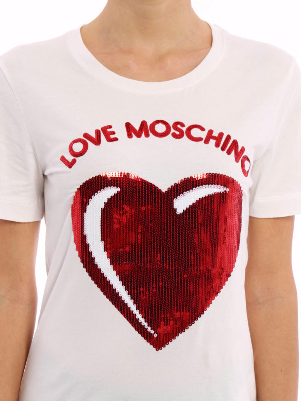 LOVE MOSCHINO buy online Sequin logo T-shirt