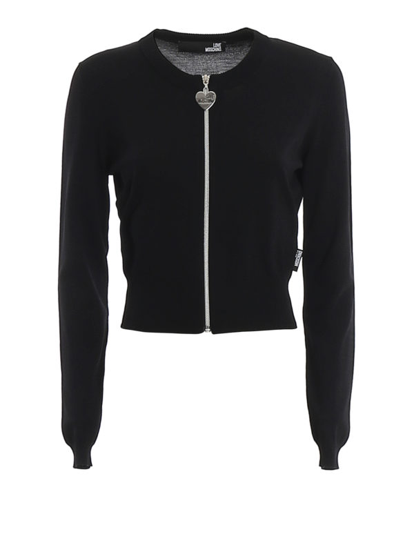 LOVE MOSCHINO: Cardigans - Cardigan - Schwarz