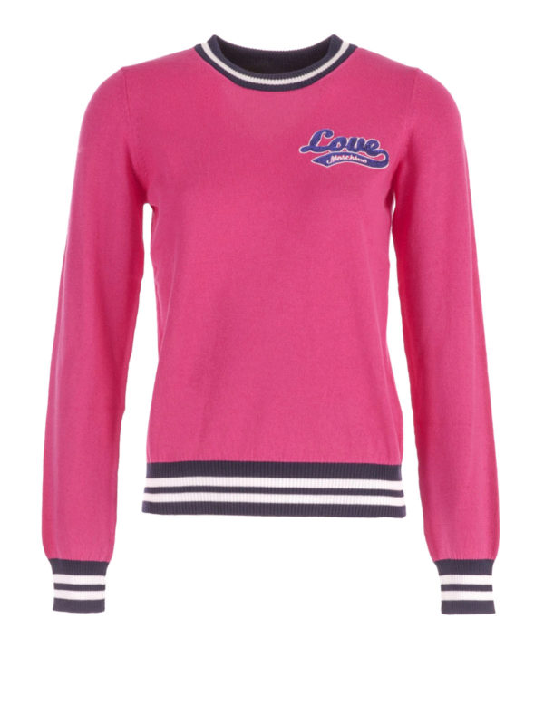 Love Moschino Pull Col Rond Fuchsia Pour Femme WS51G01X1089O20