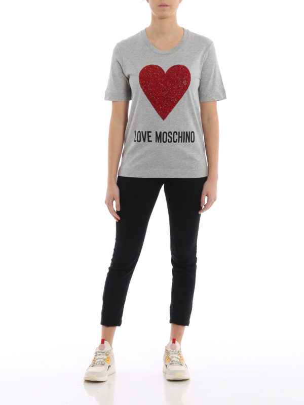 T-shirts Love Moschino - T-Shirt - Hellgrau - W4F151GM3517A688 | THEBS