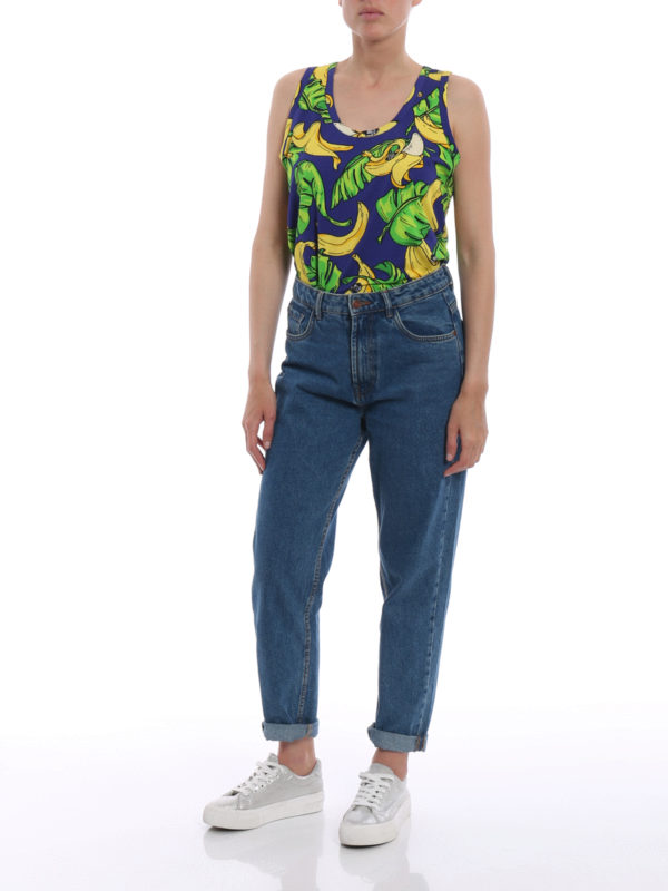 LOVE MOSCHINO: Tops & Tank tops online - Banana and leaf print top