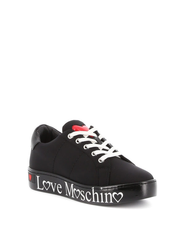LOVE MOSCHINO: trainers online - Patent leather heart sneakers