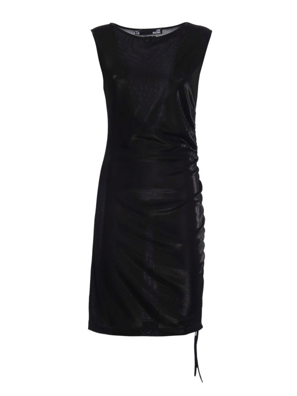 Black glowing draped shift dress Black glowing draped shift dress