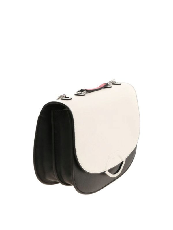 Lulu Guinness: cross body bags online - Black and white Isabella bag