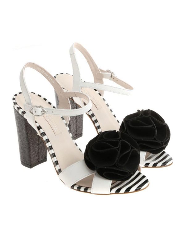 Lulu Guinness: Sandalen - Sandalen - Weiß