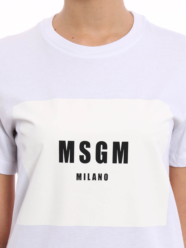 T-shirts M.S.G.M. - Branded print T-shirt - 2041MDM4216429601 ...