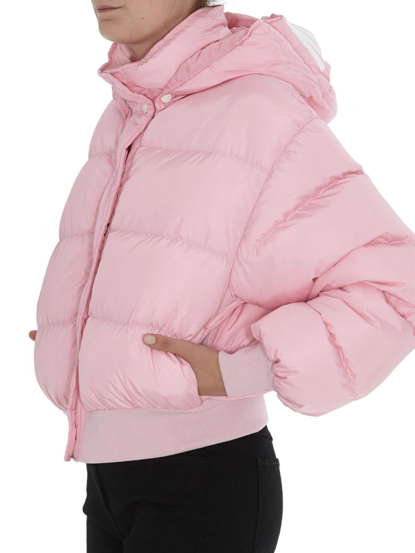 m.s.g.m. buy online Logo hood pink puffer jacket