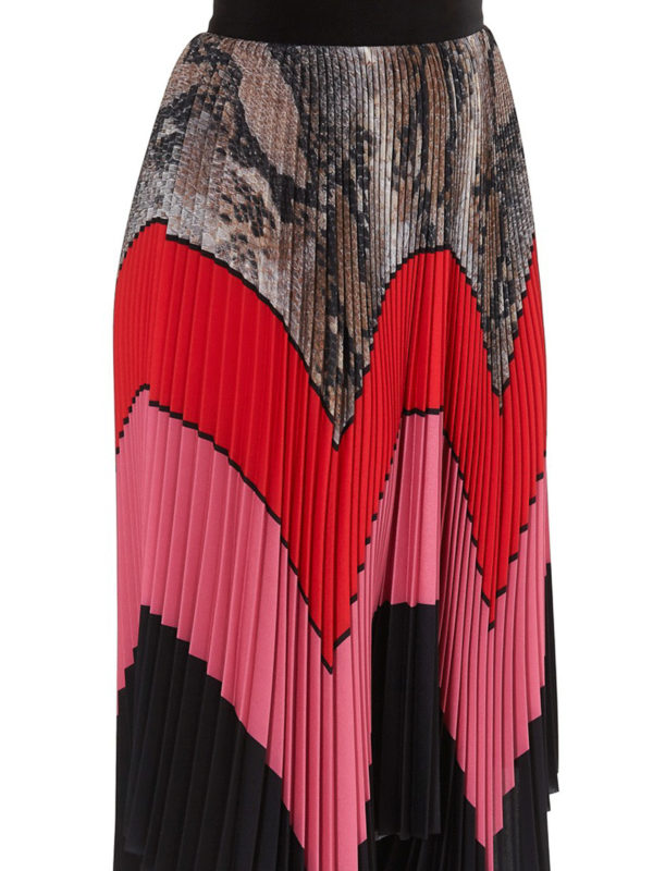 m.s.g.m. buy online Multicoloured striped pleated skirt