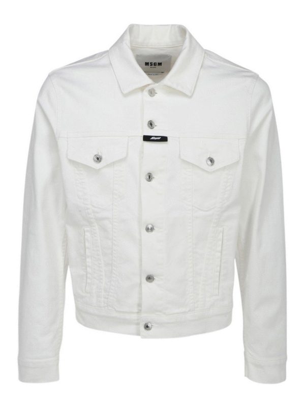 m.s.g.m.: denim jacket - Logo label denim jacket