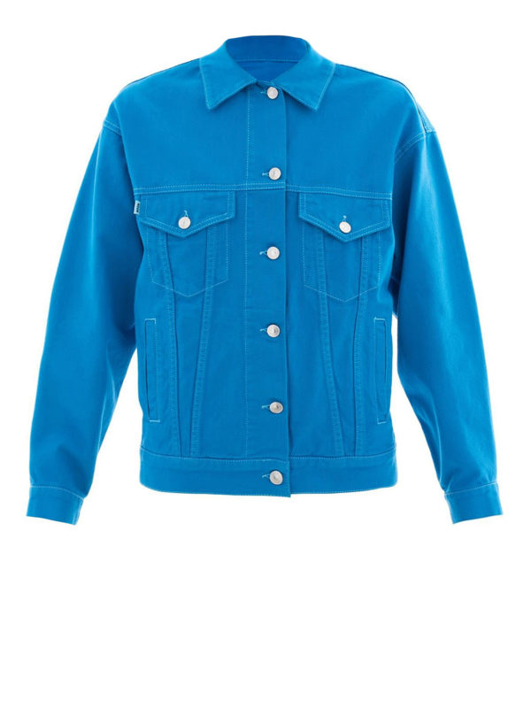 m.s.g.m.: denim jacket - M college patch denim jacket