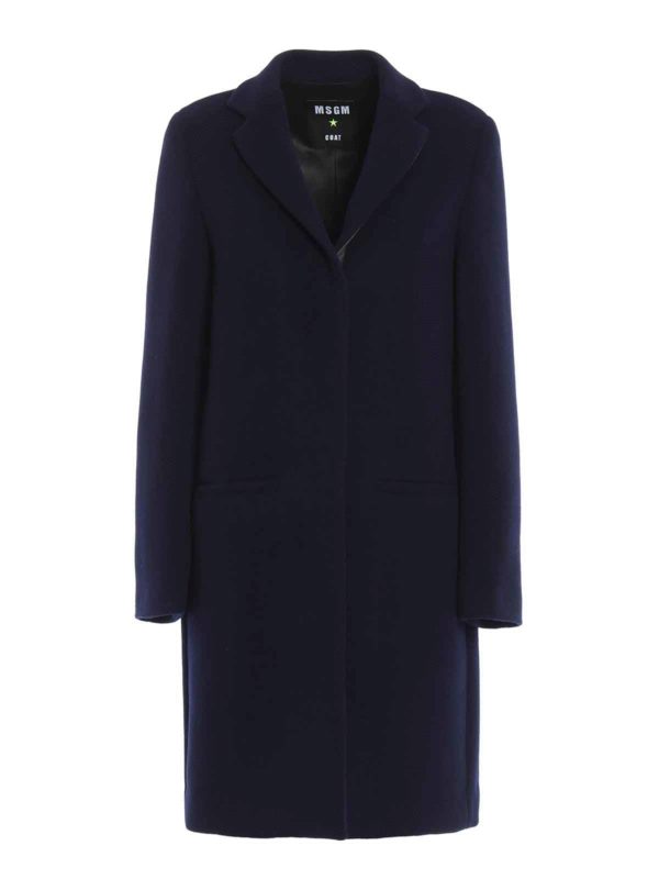 m.s.g.m.: ニーレングスコート - 膝丈コート レディース - ブルー