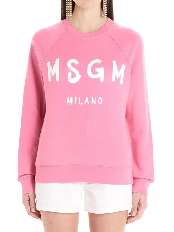 Sweatshirts & Sweaters M.S.G.M. - Brushed logo sweatshirt in pink