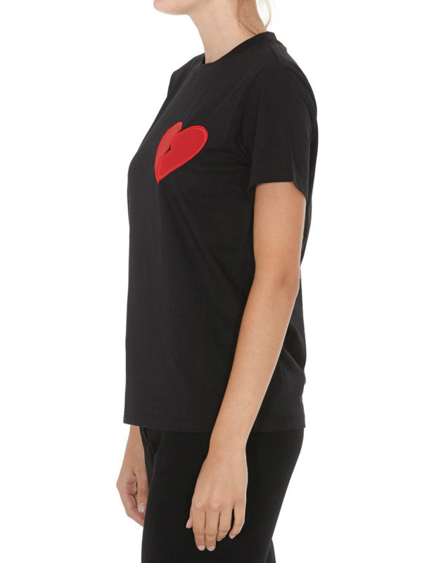 m.s.g.m.: t-shirts online - Broken heart patch black T-shirt