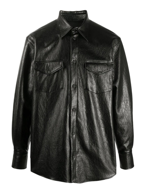 m.s.g.m.: shirts - Faux leather shirt