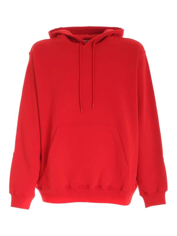 m.s.g.m.: Felpe e maglie - Felpa rossa con cappuccio logo