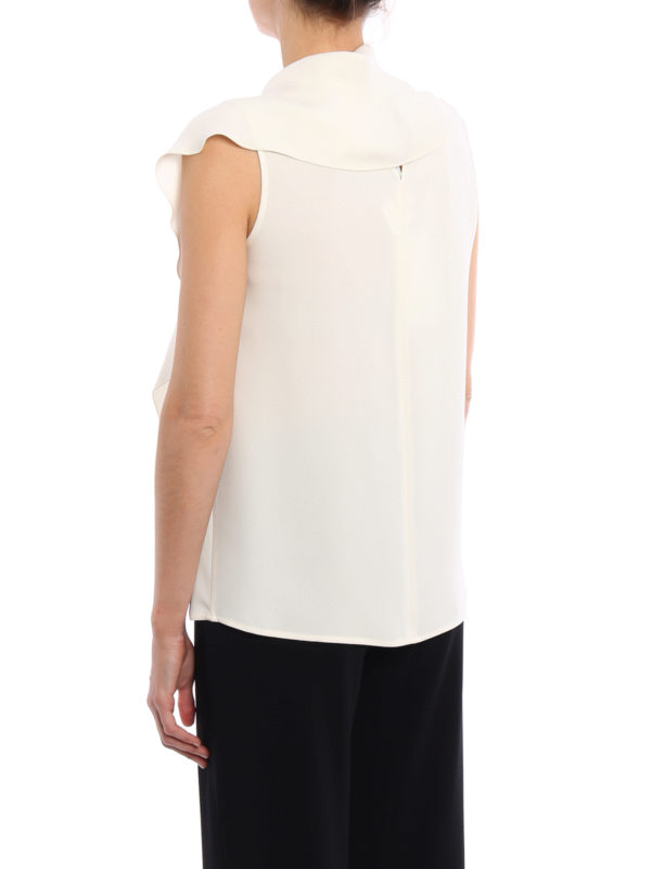 Magda flounced silk top shop online: Max Mara