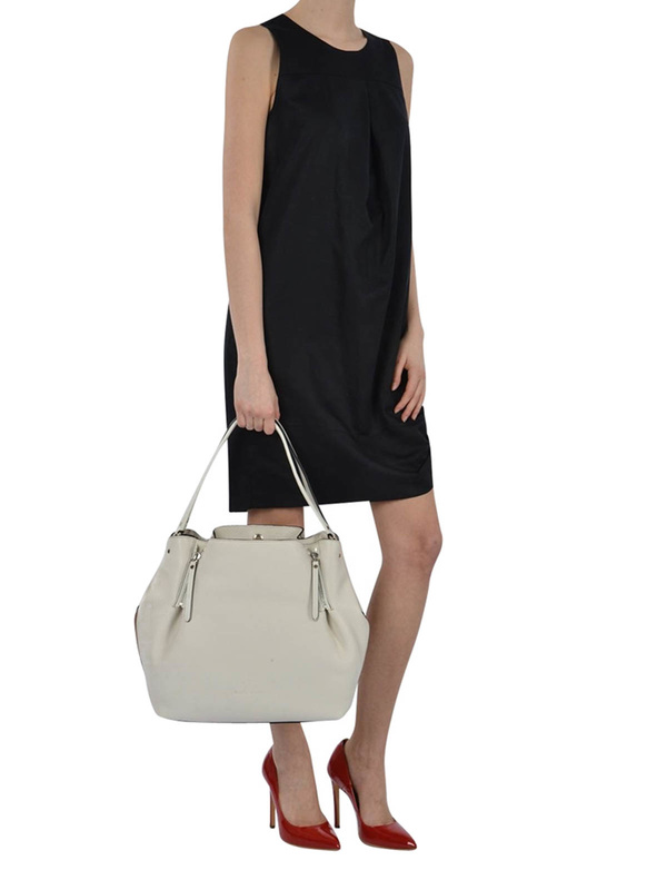 Maidstone leather and check tote shop online: BURBERRY