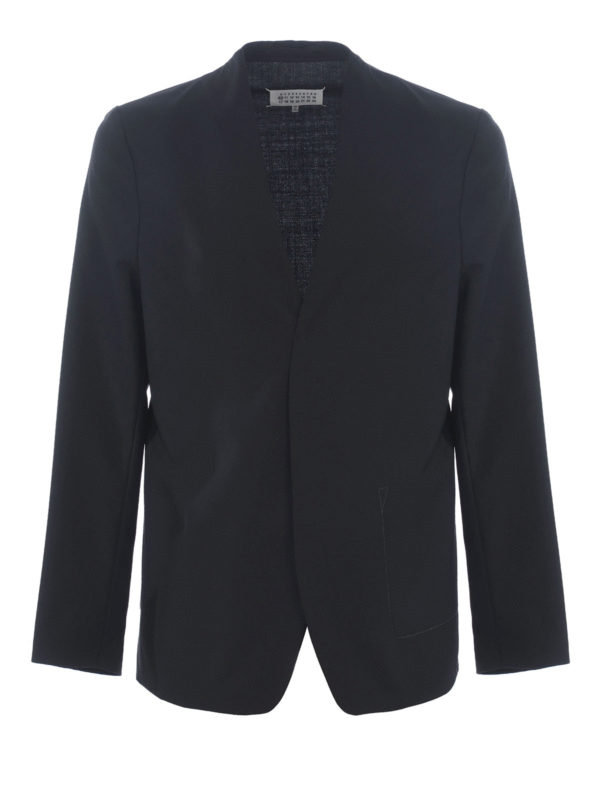 Maison Margiela: blazers - Collarless blazer
