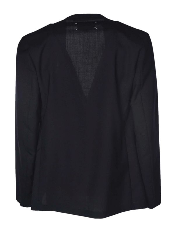 Maison Margiela: blazers online - Open front blazer in black