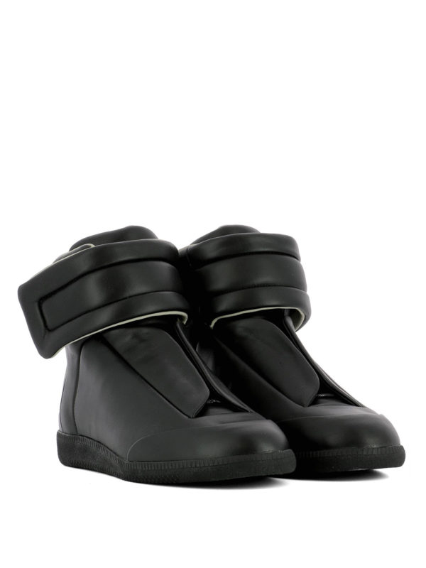 Maison Margiela: trainers online - Future leather high top sneakers