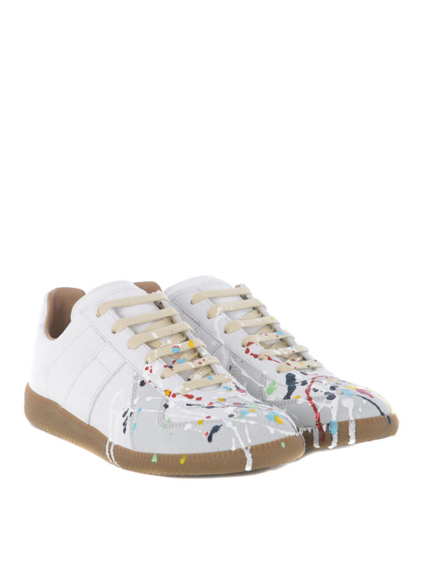 Maison Margiela: trainers online - Replica varnish spot nubuck sneakers