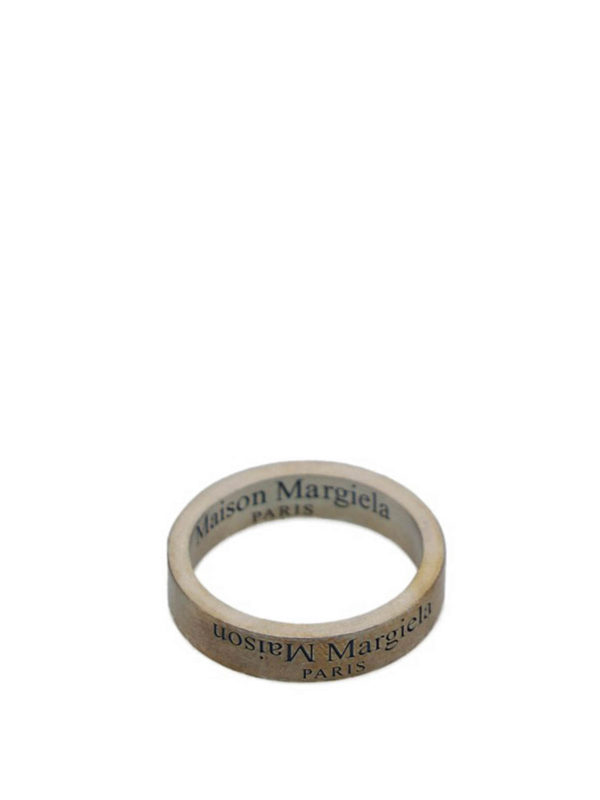 Maison Margiela: Rings - Engraved logo ring