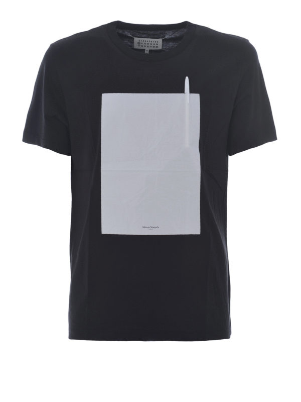 Maison Margiela: T-shirts - T-Shirt - Noir