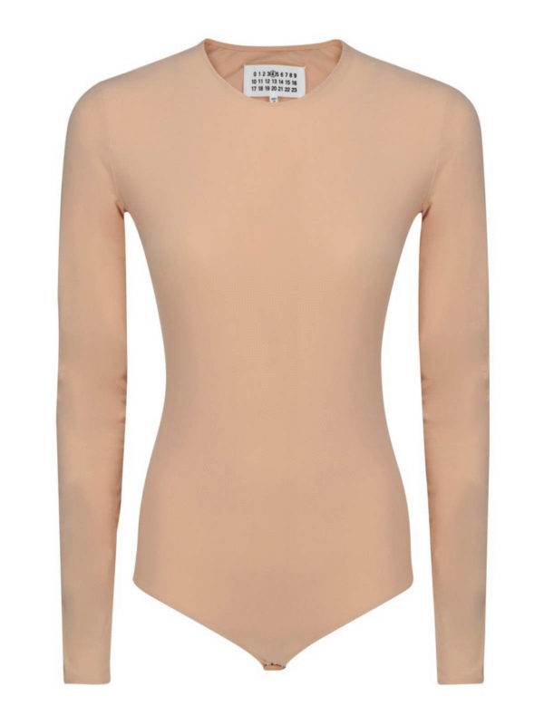 Maison Margiela: t-shirts - Stretch jersey bodysuit