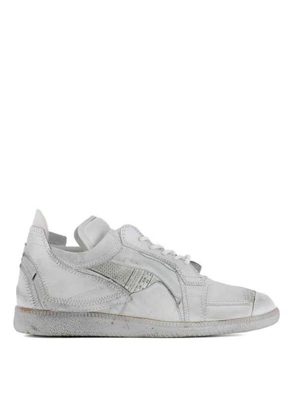 Maison Margiela: trainers - Vintage effect patchwork sneakers