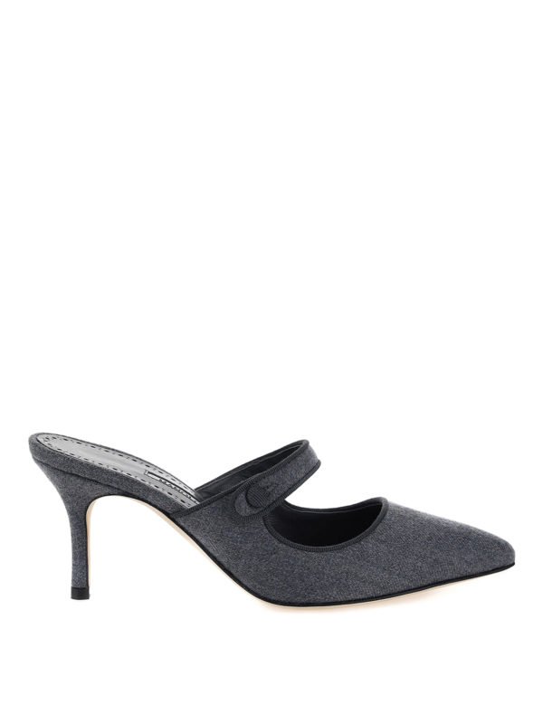 MANOLO BLAHNIK: Mules - Mules - Dunkelgrau