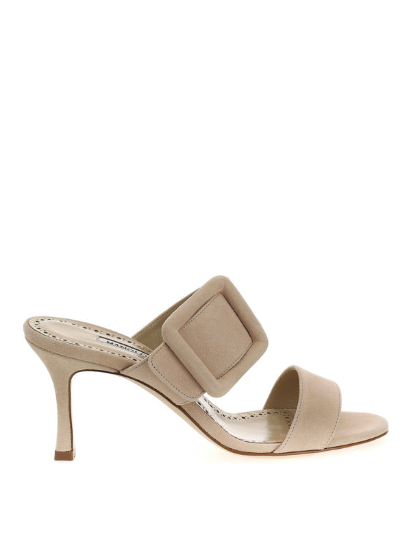 MANOLO BLAHNIK: Sandalen - Sandalen - Hellbeige