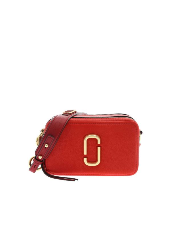 MARC JACOBS: cross body bags - Softshot shoulder bag in red
