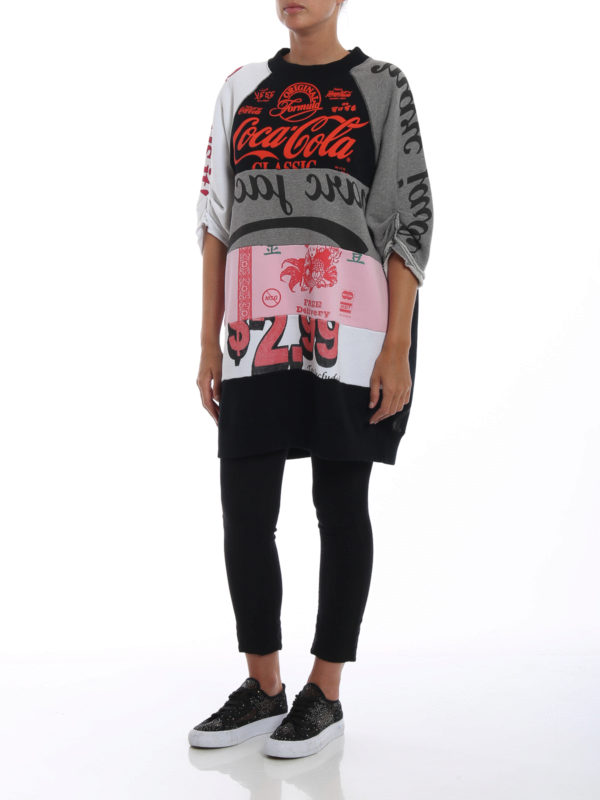MARC JACOBS: Sweatshirts & Sweaters online - Coca-Cola® patchwork long sweatshirt