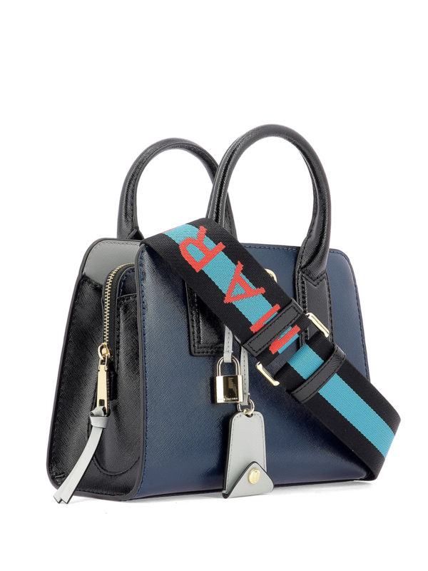 Marc Jacobs Little Big Shot blue leather tote bag|M0014320455