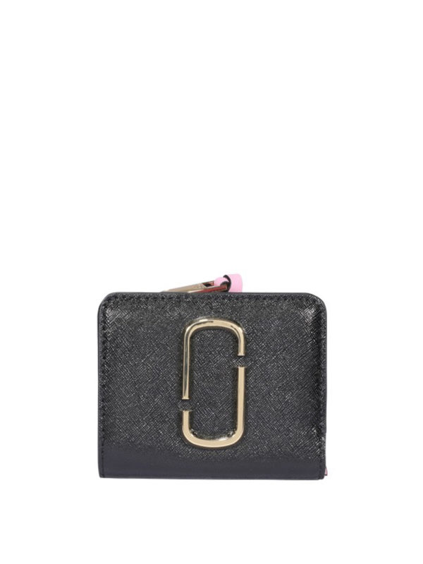MARC JACOBS: Carteras y monederos - The Snapshot Mini Compact - Negro