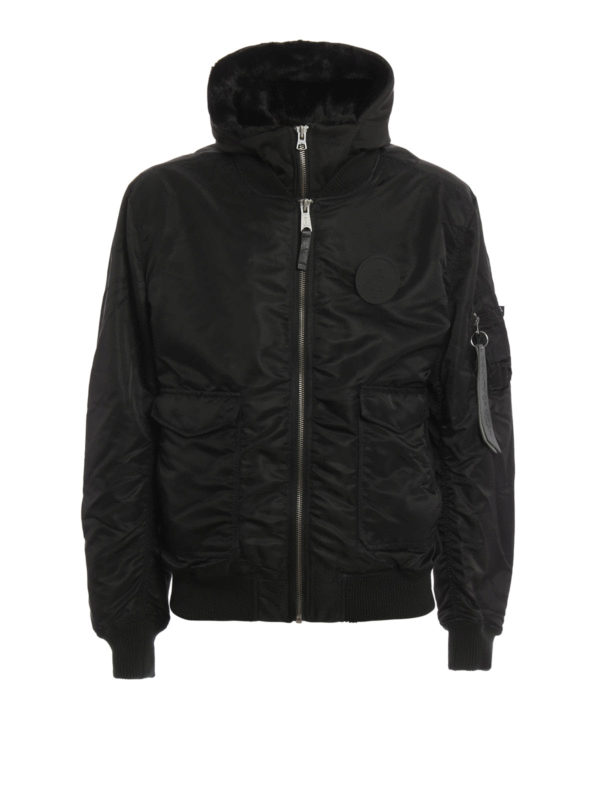 Marcelo Burlon: giacche bomber - Bomber in nylon Atravierso Alpha