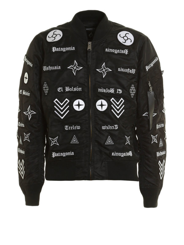 Marcelo Burlon: ボンバージャケット - ボンバージャケット Roldan Alpha Ma-1 - 黒