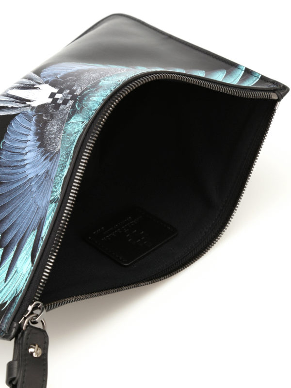 Marcelo Burlon buy online Pochette con zip stampa Wings