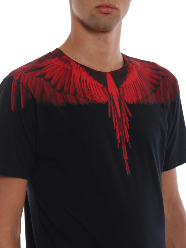 Marcelo Burlon buy online T-shirt Wings nera e rossa