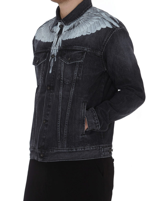 Marcelo Burlon County Of Milan: Chaquetas denim online - Chaqueta Vaquera - Wings
