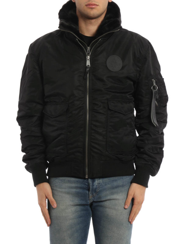 Marcelo Burlon: giacche bomber online - Bomber in nylon Atravierso Alpha