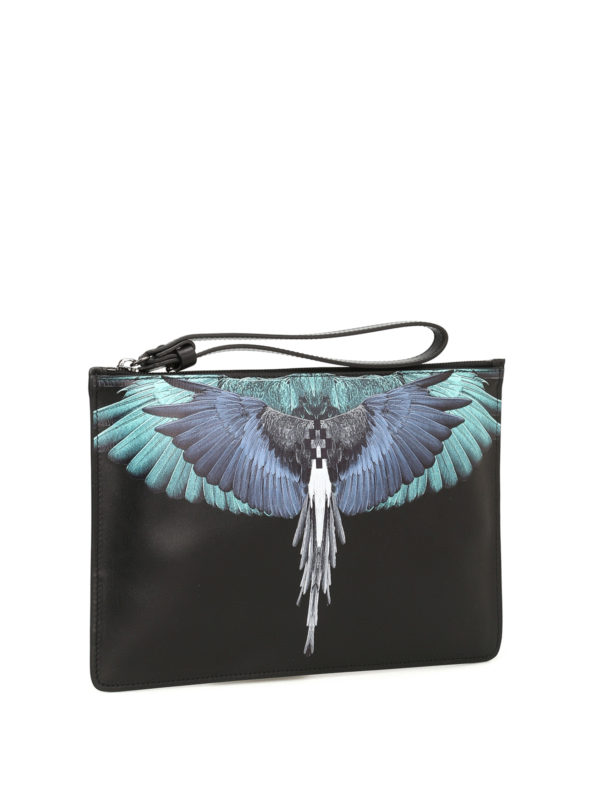 Marcelo Burlon: pochette online - Pochette con zip stampa Wings