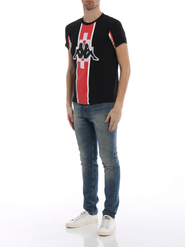 Marcelo Burlon: t-shirts online - Kappa Stripe jersey T-shirt