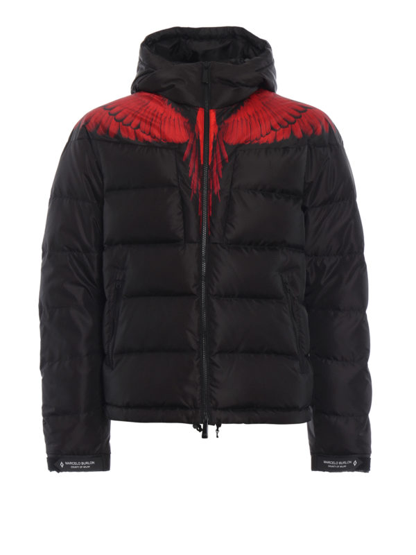 Marcelo Burlon: padded jackets - Wings puffer hooded jacket